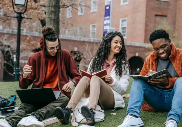 three college students
