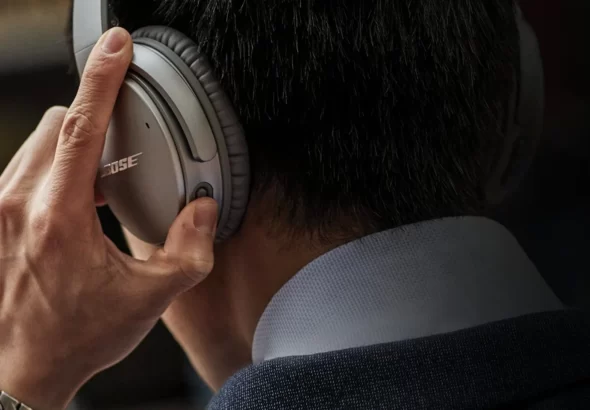 Man wearing headphones